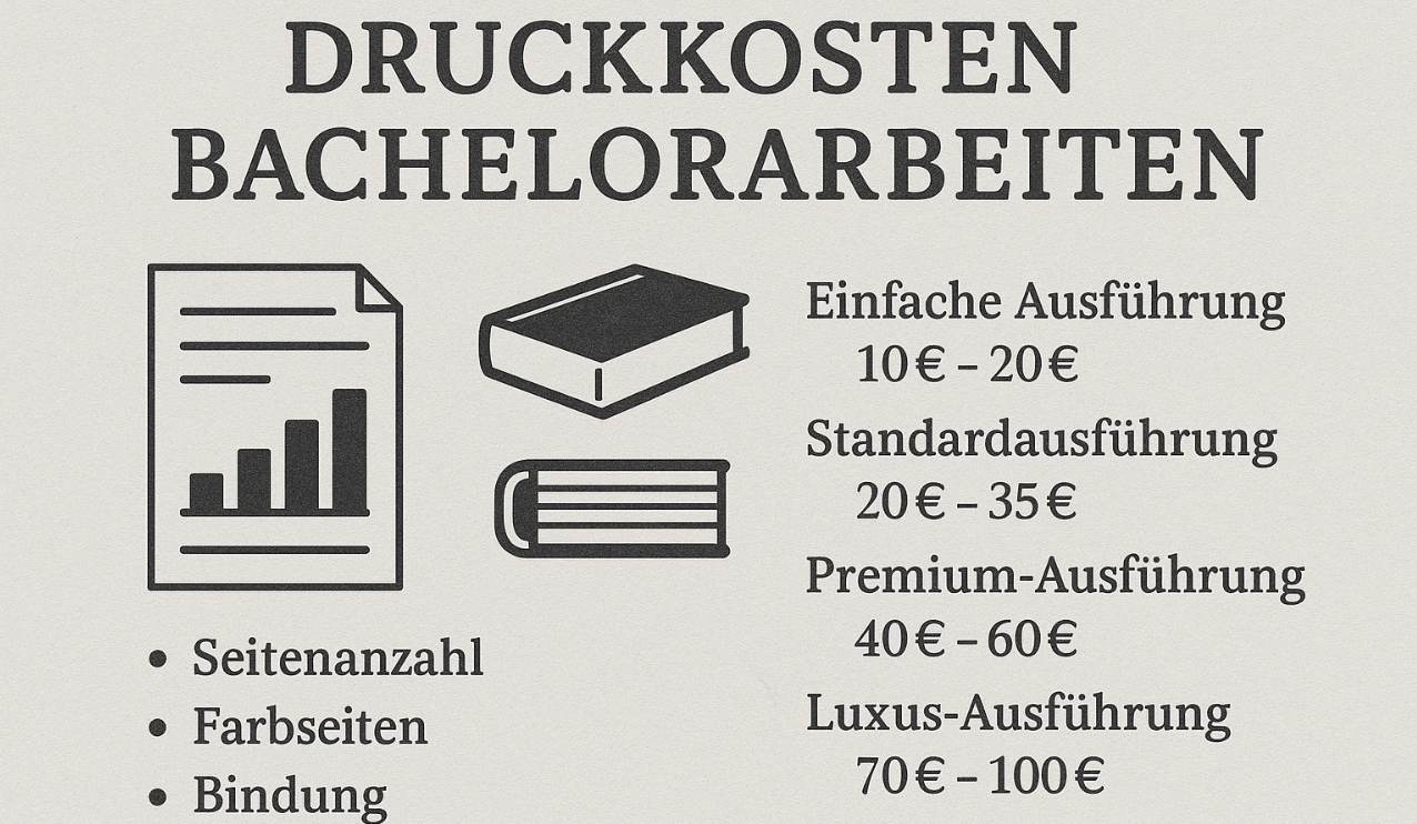 Bachelorarbeit Druckkosten